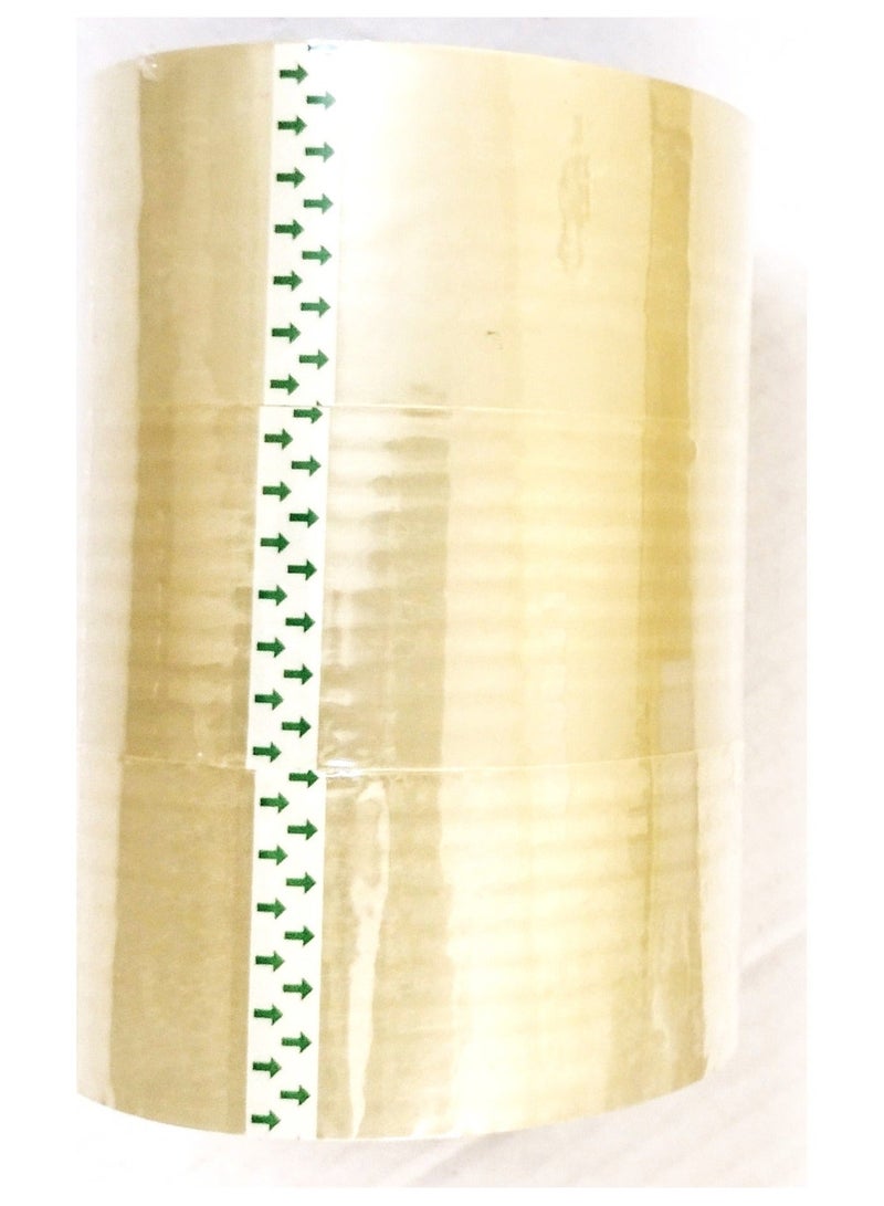 شريط تغليف شفاف باكيرا ، 3 بكرات، عرض 2 بوصة، طول 70 ياردة للتغليف، قوي ومتين لإغلاق صناديق وطرود البريد واللوازم المكتبية - Image 1